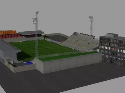 Dalymount Park Stadium Bohemians FC Low-poly 3D model