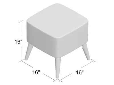 Himrod Square Standard Ottoman 3D model