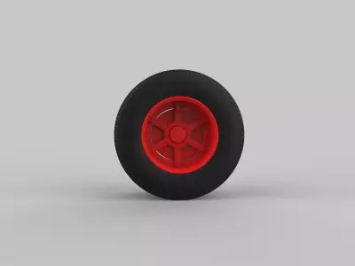 6 spoke Dayton rear old school Rc wheel 3D print model