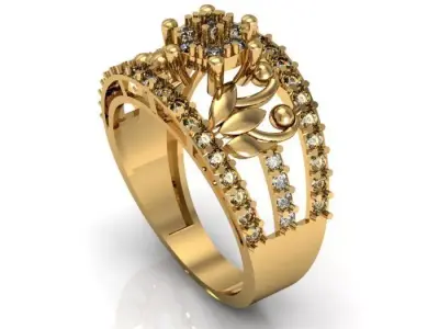 engagement ring 3D print model 26