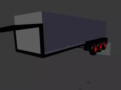 Custom 24 foot gooseneck box trailer Free 3D model