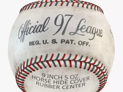 Rawlings ROLB Official League Baseball 4K Low-poly 3D model