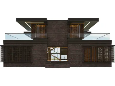 Modern Brick Villa VOL02 3D model