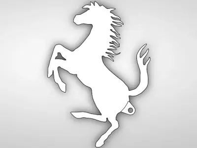 FERRARI Horse Key chain Free 3D print model