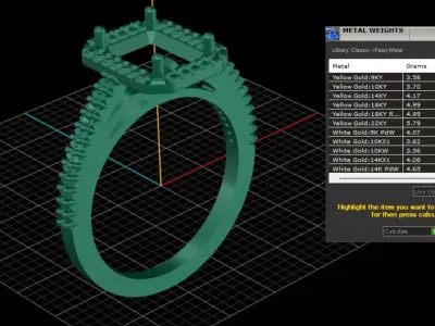 ring woman 3D print model 22