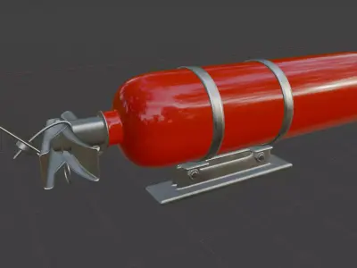 Race Car Fire Extinguisher 3D model