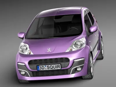 Peugeot 107 5-door 2013 3D model