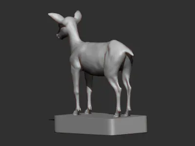 deer 3d print statue of 3D model