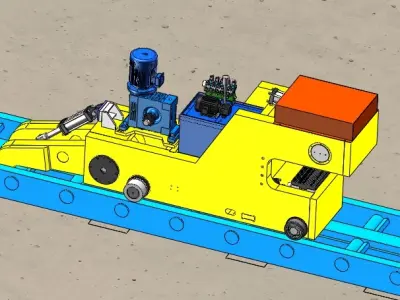 400T straightening machine 3D model