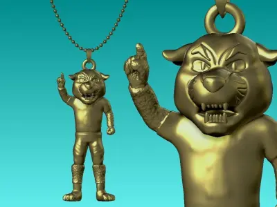 NCAA - Necklaces Georgia State Panthers - Hanging Figurine 3D print model