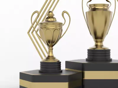Trophy Cup Collection 3D model 16