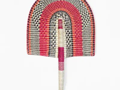 African Handwoven Fan 35 3D model