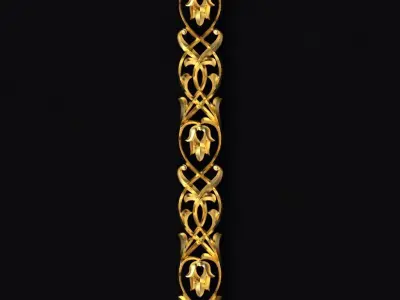 Central decor ornament for furniture 3D model 461