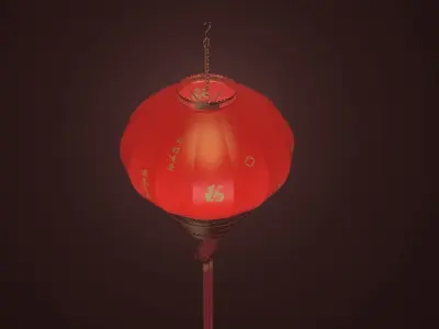 Chinese red lantern 3D model
