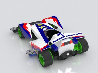 3DMAX2018 4WD CAR racing 3D model-SLCF 3D model