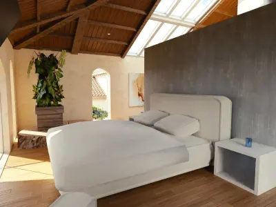 Luxury Bed Low-poly 3D model