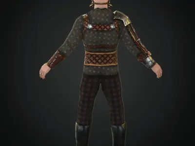  Steampunk rigged character Low-poly 3D model