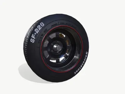 Rally wheel FS - 228  Low-poly 3D model