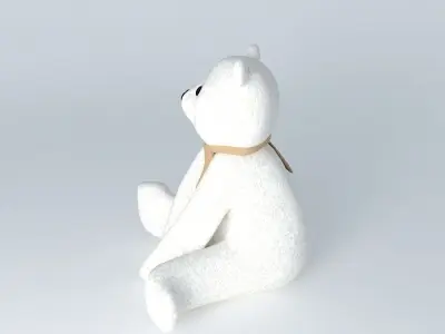 Knut polar bear with scarf Free 3D model