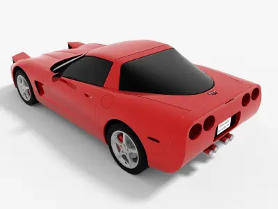 Chevrolet Corvette C5 Low-poly 3D model