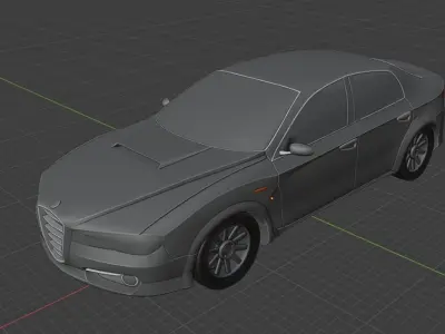 Car Rigged With LOD for Game Low-poly 3D model