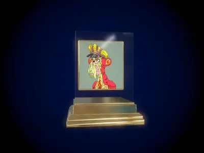 Mutant Ape 23 Gold Club Low-poly 3D model