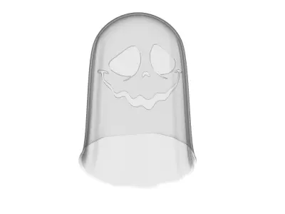Cute Ghost Cartoon Decoration Free 3D model