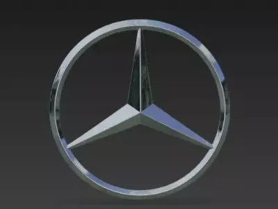 Mercedes 3D Logo Model 3D model