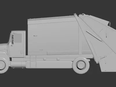 3D model of a garbage truck 3D model