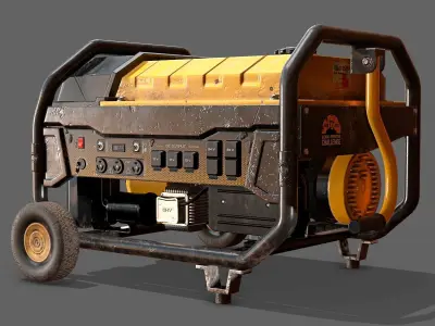 Portable Generator  Low-poly 3D model