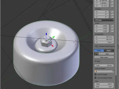 Skateboard Wheel and axle nut 3D model 3D model