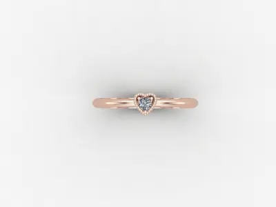 Solitaire Ring Version 1 SR24 3D model
