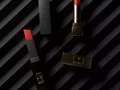 Yves Saint Laurent Lipstick Low-poly 3D model