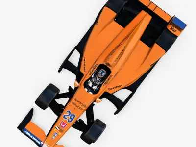 Andretti indy car 2017 Low-poly 3D model