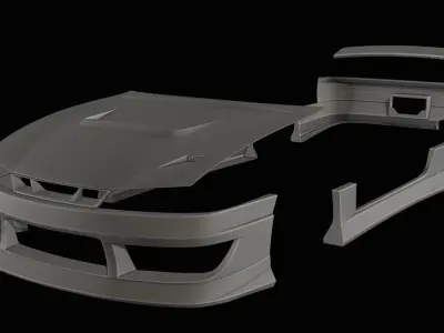 URAS Monkey Magic Type-2 S14 Kouki - GT7 Base 3D model