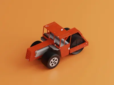 Matchbox 1978 Steamroll Toy 3D Model 3D model