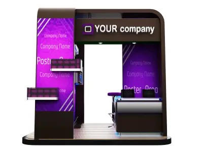 Booth Exhibition Stand a87 3D model