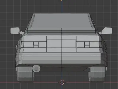 Lowpoly car Toyota AE86 Trueno  Low-poly 3D model