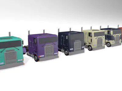 Freightliner semi truck 3D model