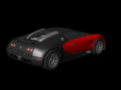 Bugatti Veyron Low-poly 3D model