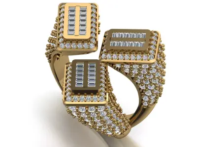 Cocktail ring 3D print model