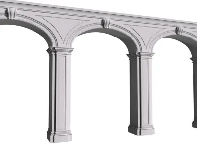 Arch in classical style Arched Opening Doorway Portal Arcade 3D model