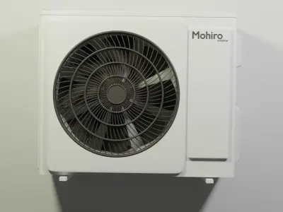 air condition external unit ready for render 3D model