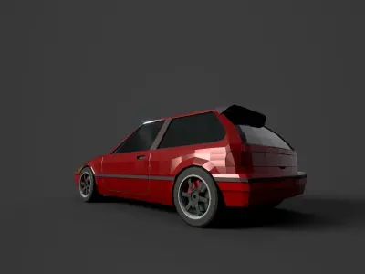 Honda Civic Low-poly 3D model