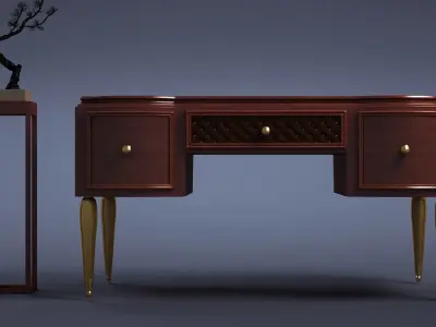 cabinet cabinet wardrobe sofa bed table bookshelve 3D model