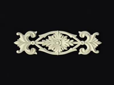 Central decor ornament for furniture 3D model 352
