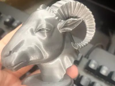 Goat head sculpture 3D print model