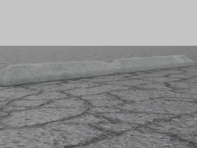 Parking Block Damaged 3D model