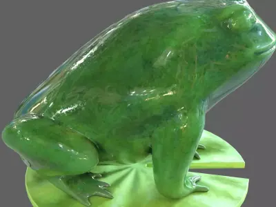 Toad figurine Low-poly 3D model