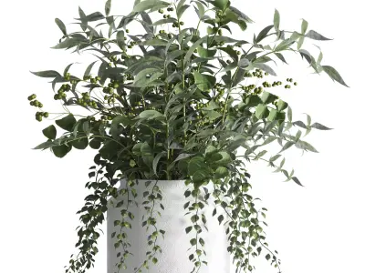 bouquet 08 vase concrete 3D model